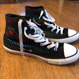 Rainbow star converse junior size